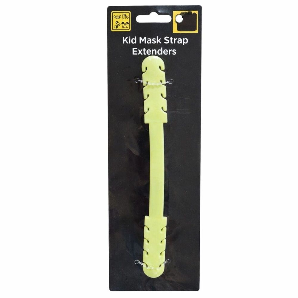 Kid Face Mask Strap Extenders Adjustable Flexible Soft Comfortable Yellow-Green